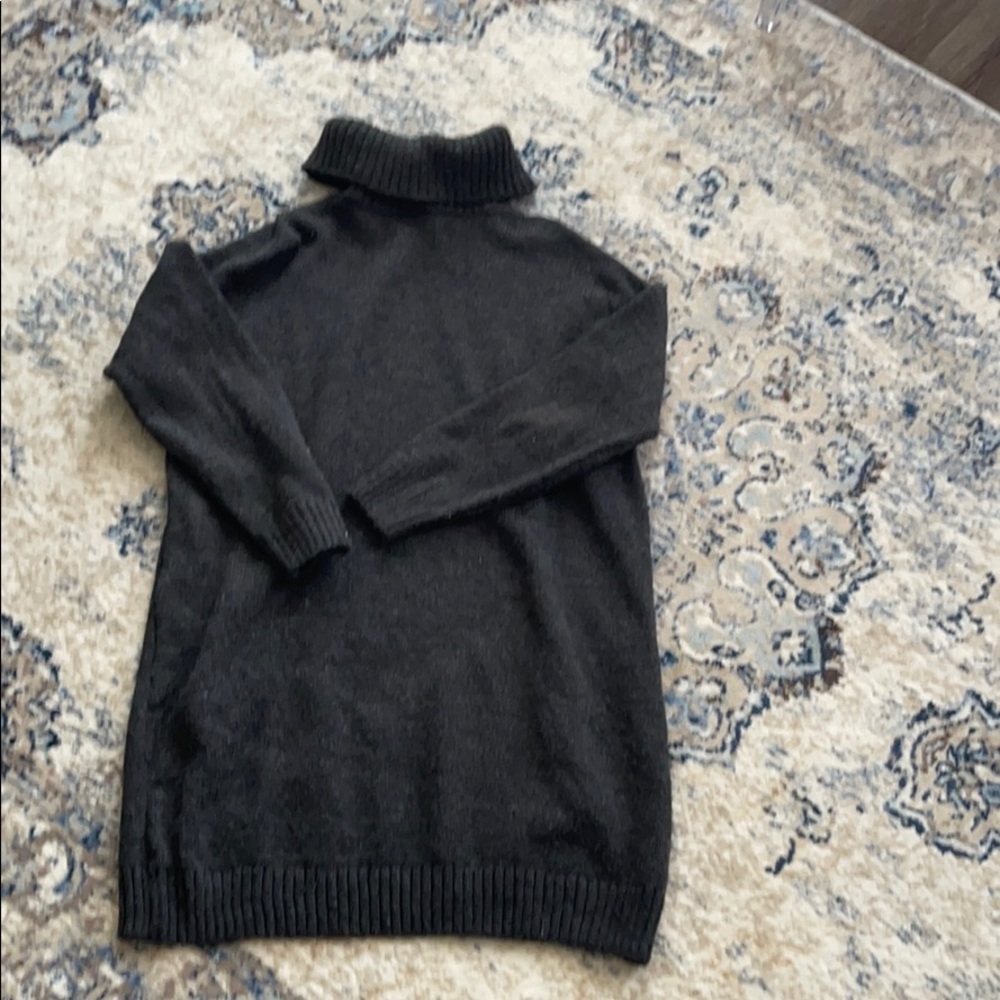 Topshop, Cowl Neck, Grey sweater dress